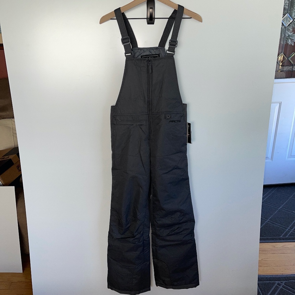 Arctic‎ Youth Insulated Bib Overalls Charcoal Size Large NWT